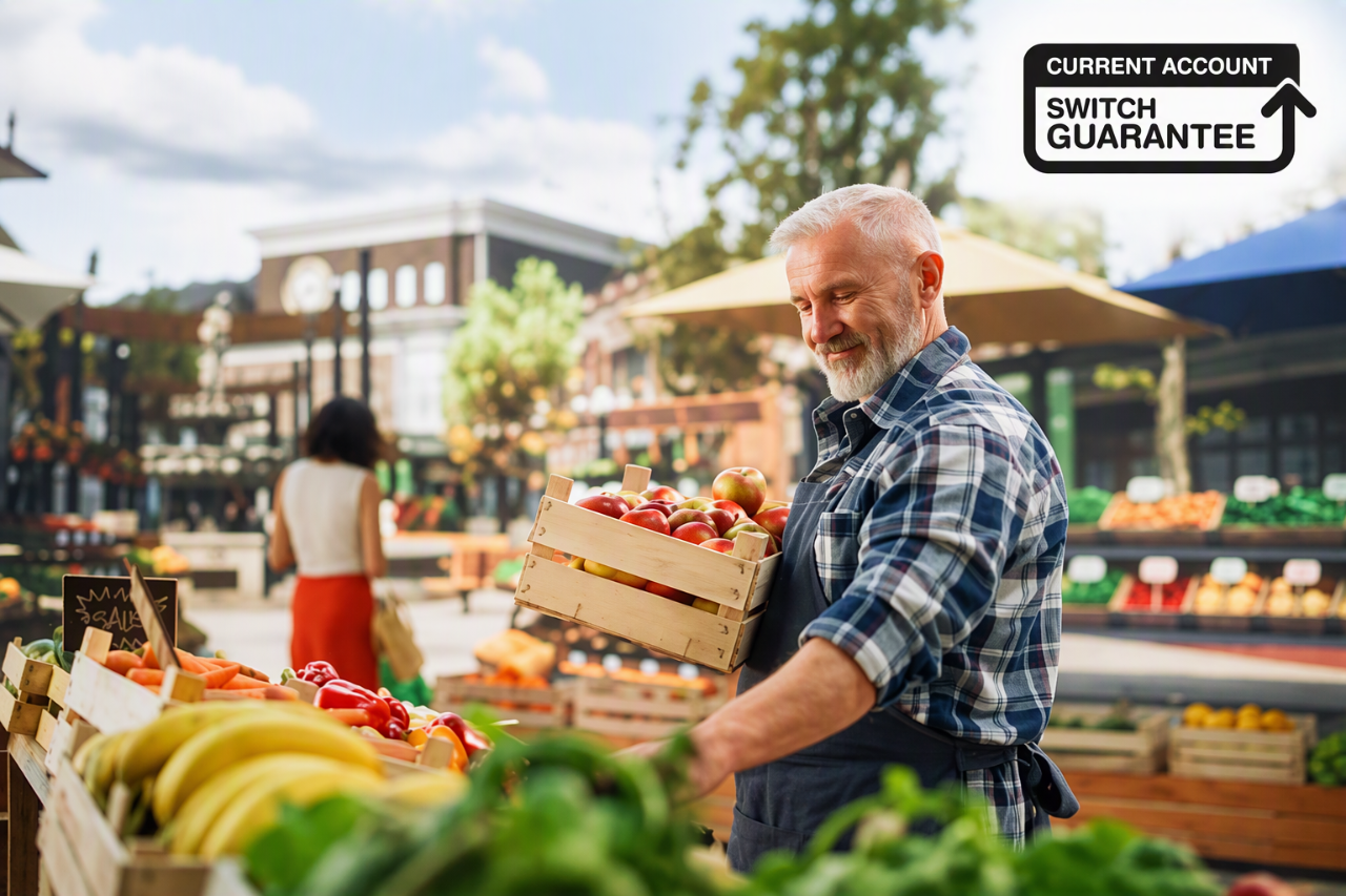 Man with market stall