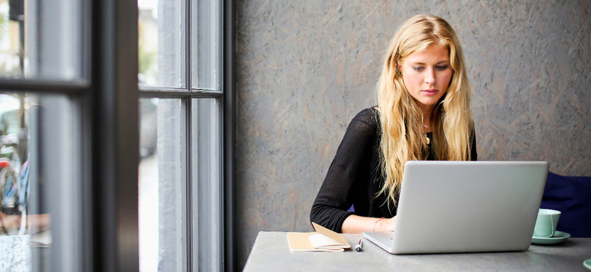 Woman with laptop