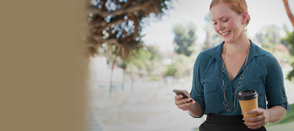 Businesswoman using mobile