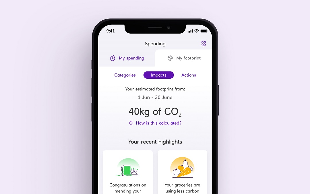 Screenshot of Carbon Tracker in our app