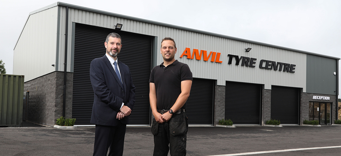 Anvil Tyre Centre’s Daniel Wethers (right) with Ulster Bank business development manager Philip McNeill  