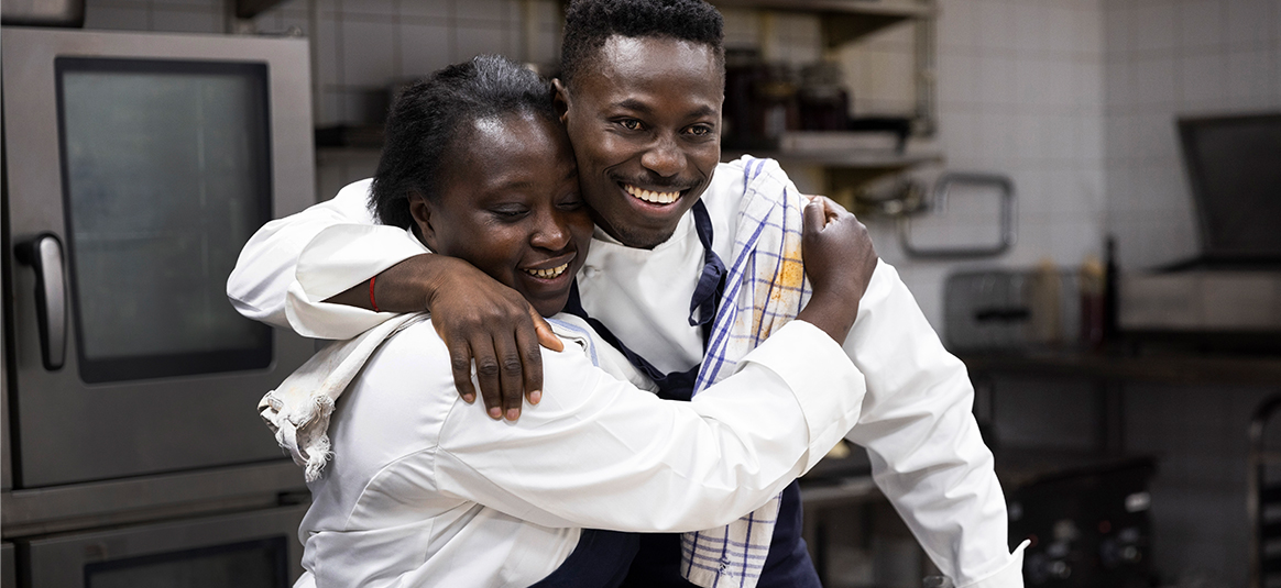 Photo of chefs in kitchen