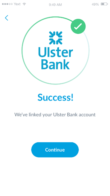 Success page - green circle with green tick